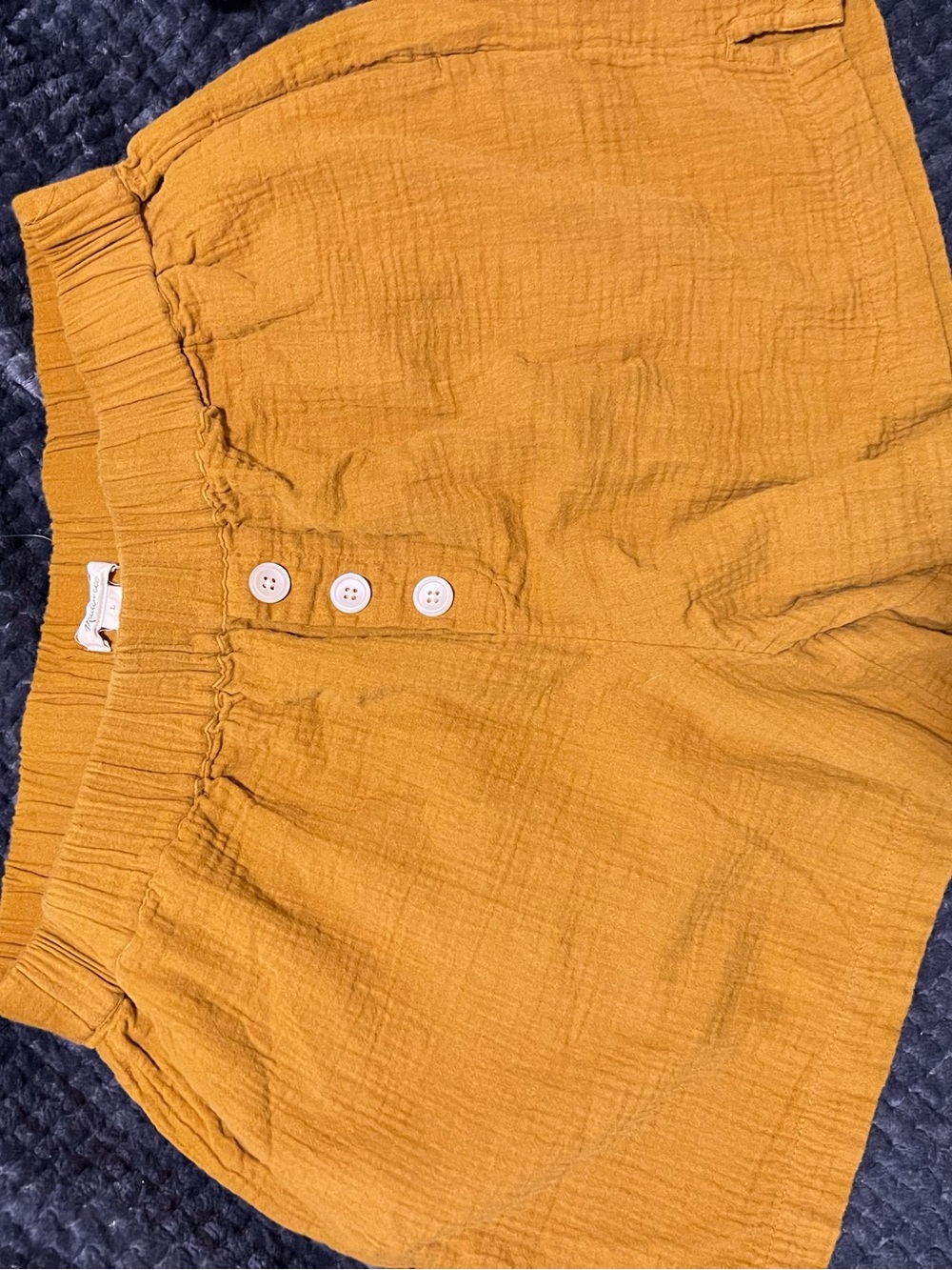 Madewell Kids Mustard Button-Front Shorts